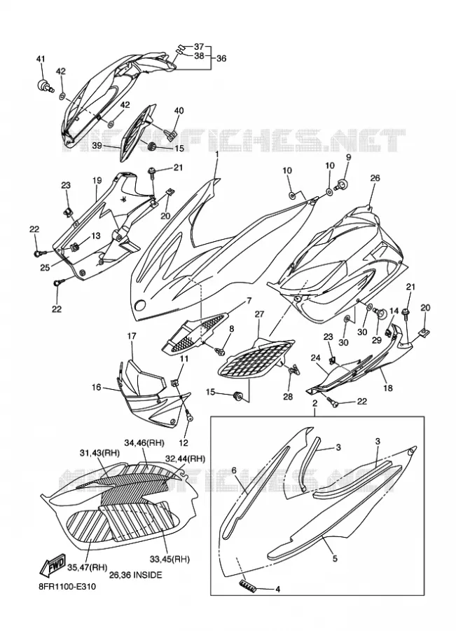 SHROUD Yamaha snowmobiles 1000 2007 APEX  RX10STGT