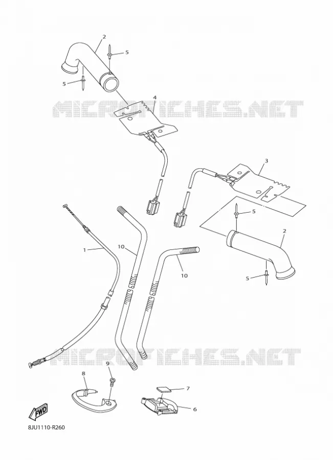 CONTROL CABLE Yamaha snowmobiles 1000 2017 RS VECTOR  RS10ST2