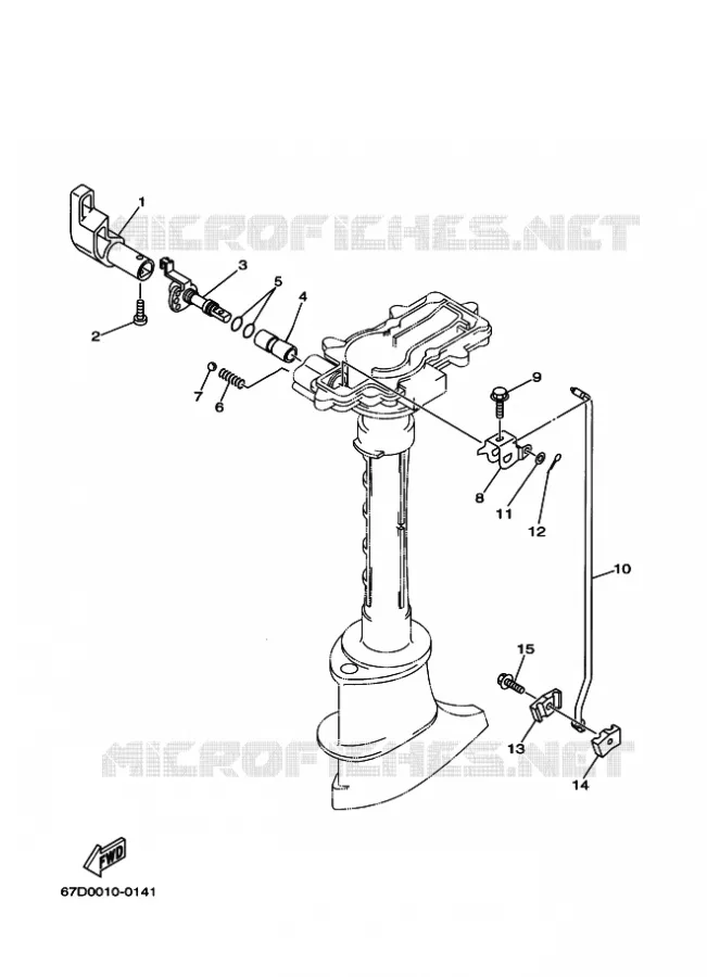 THROTTLE CONTROL Yamaha OUTBOARD ENGINES 4hp (2.9kW) 2005 F4  F4AMHS