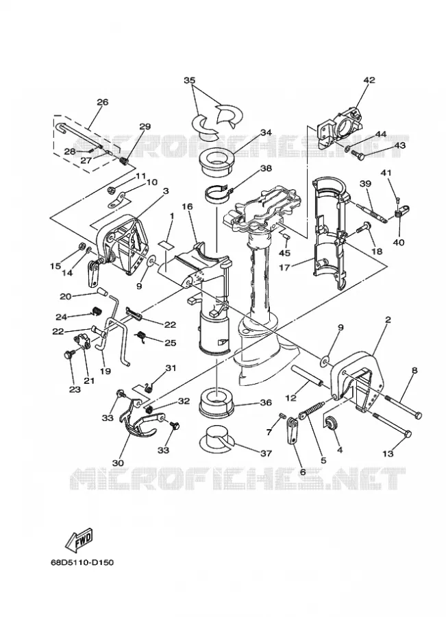 MOUNT Yamaha OUTBOARD ENGINES 4hp (2.9kW) 2005 F4  F4AMHL