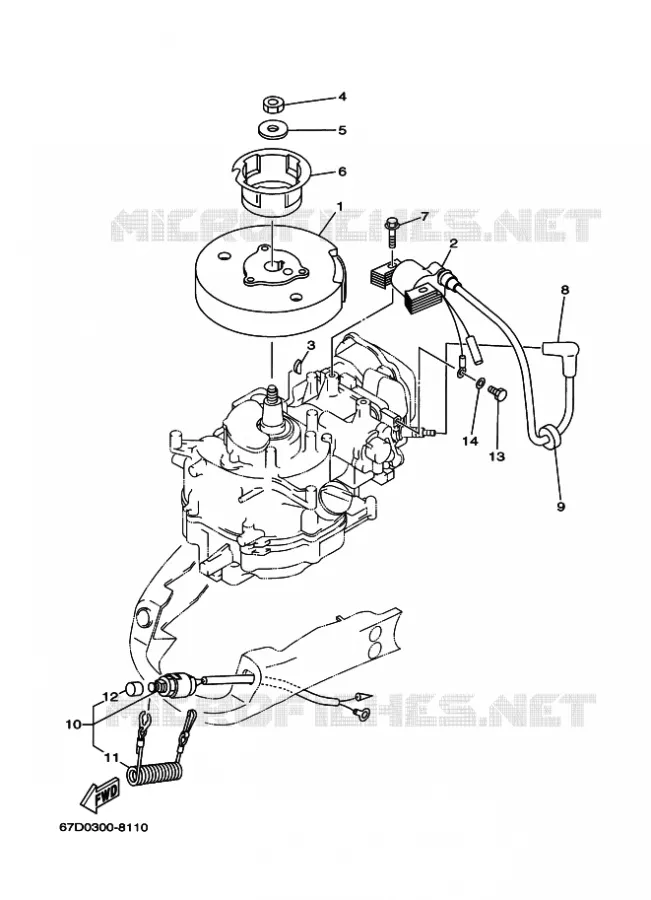 IGNITION Yamaha OUTBOARD ENGINES 4hp (2.9kW) 2005 F4  F4AMHS