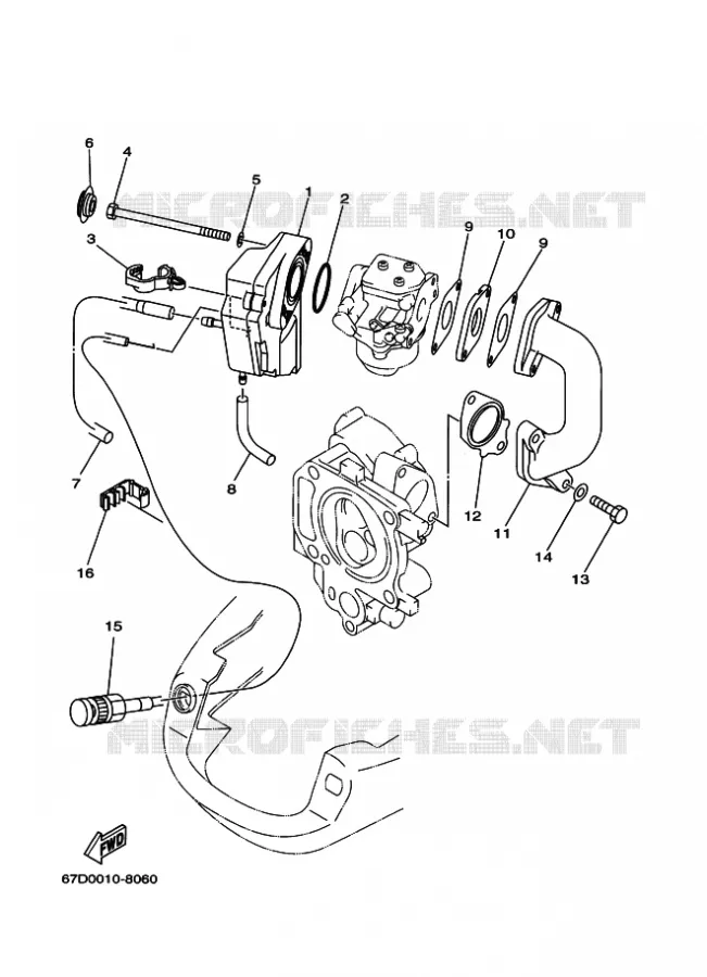 INTAKE Yamaha OUTBOARD ENGINES 4hp (2.9kW) 2005 F4  F4AMHS