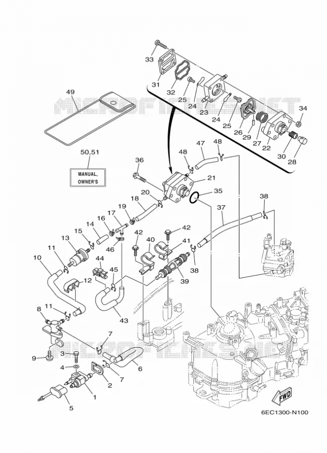 FUEL SUPPLY 2 Yamaha OUTBOARD ENGINES 4hp (2.9kW) 2016 F4  F4BMHL