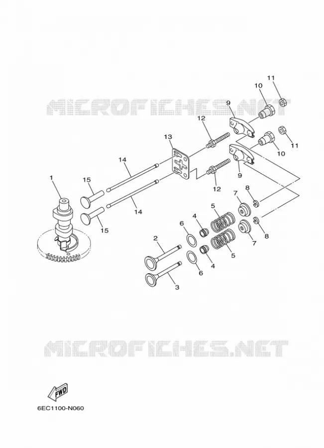 VALVE Yamaha OUTBOARD ENGINES 4hp (2.9kW) 2016 F4  F4BMHL