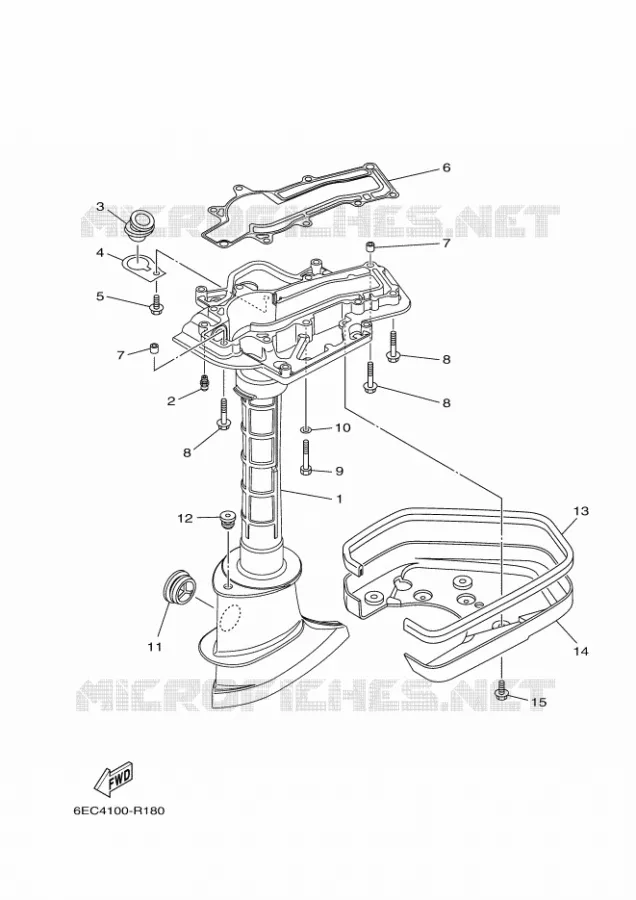 CASING Yamaha OUTBOARD ENGINES 5hp (3.7kW) 2018 F5  F5AMHL