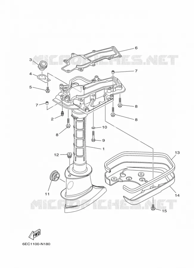 CASING Yamaha OUTBOARD ENGINES 5hp (3.7kW) 2016 F5  F5AMHS