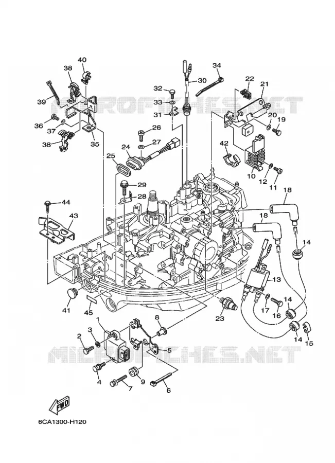 ELECTRICAL 1 Yamaha OUTBOARD ENGINES 9.9hp (7.3kW) 2012 F9.9  F9.9HMHS