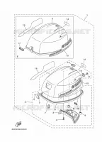TOP COWLING for Yamaha F9.9 2016