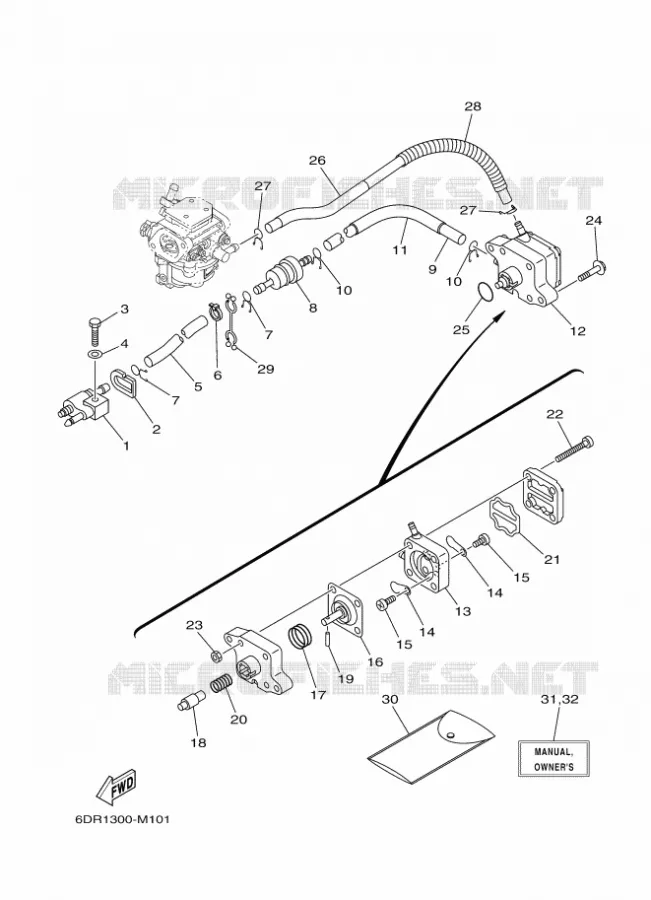 FUEL TANK Yamaha OUTBOARD ENGINES 9.9hp (7.3kW) 2014 F9.9  F9.9JMHL