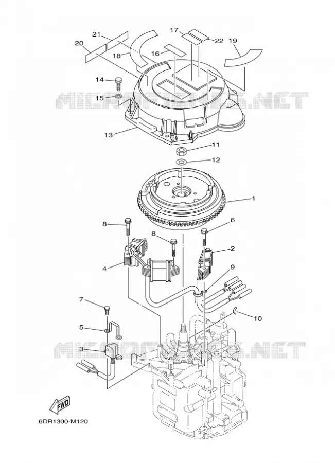 GENERATOR Yamaha OUTBOARD ENGINES 9.9hp (7.3kW) 2014 F9.9  F9.9JMHL