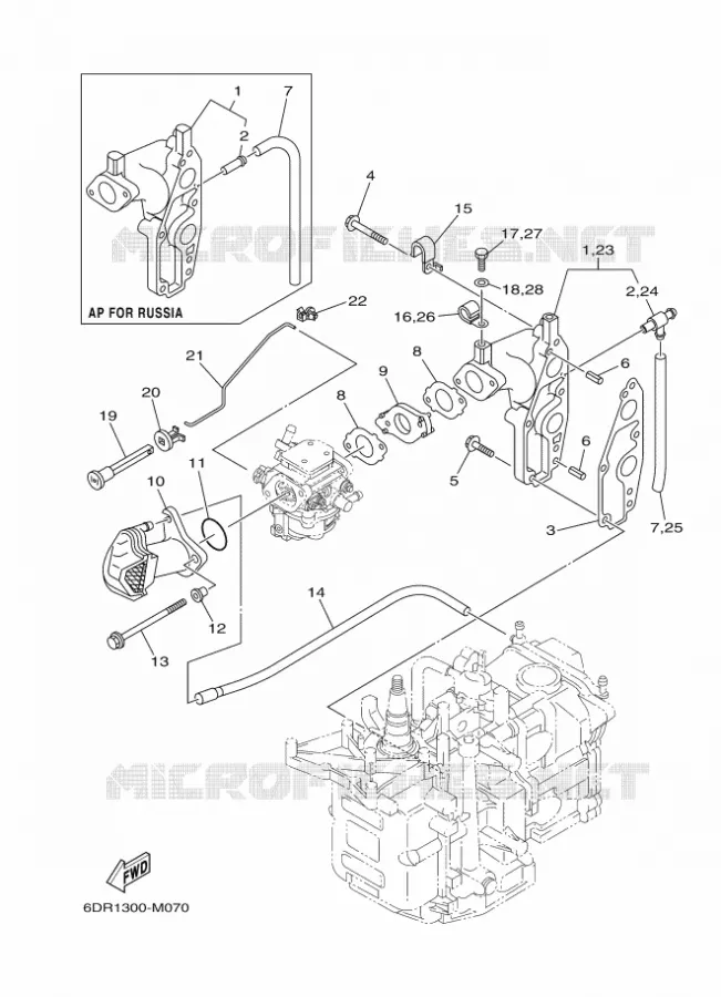 INTAKE Yamaha OUTBOARD ENGINES 9.9hp (7.3kW) 2014 F9.9  F9.9JMHL