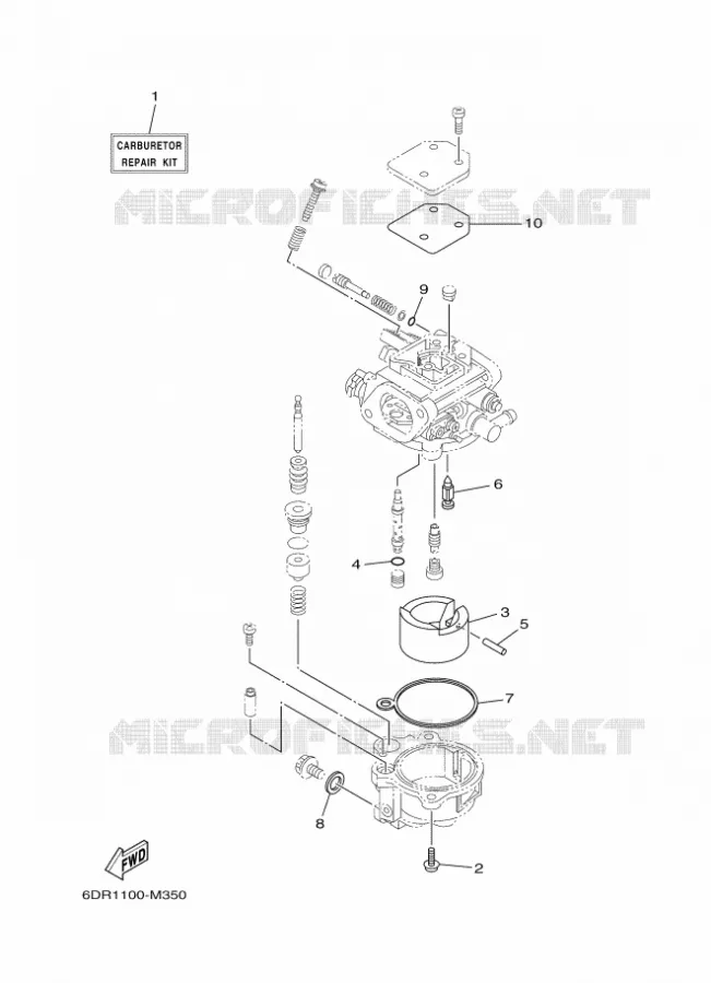 REPAIR KIT 2 Yamaha OUTBOARD ENGINES 9.9hp (7.3kW) 2014 F9.9  F9.9JMHL