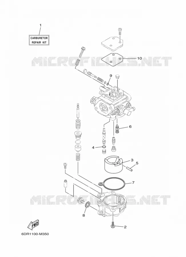 REPAIR KIT 2 Yamaha OUTBOARD ENGINES 9.9hp (7.3kW) 2014 F9.9  F9.9JES