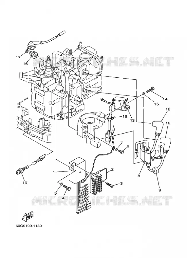 ELECTRICAL 1 Yamaha OUTBOARD ENGINES 8hp (5.9kW) 2006 FT8  FT8DMHX