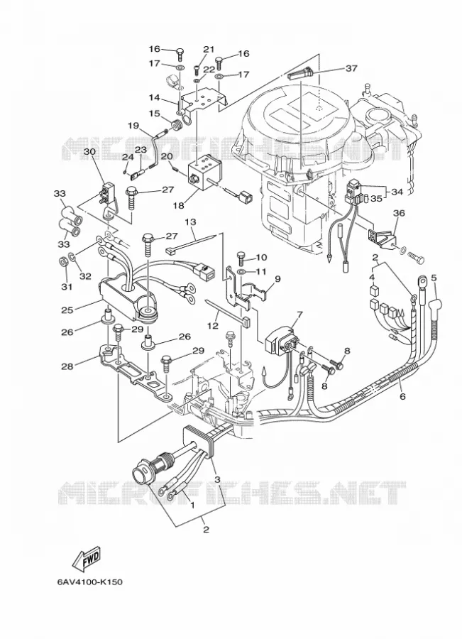 ELECTRICAL 3 Yamaha OUTBOARD ENGINES 9.9hp (7.3kW) 2012 FT9.9  FT9.9GEPL