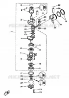 CRANKSHAFT / PISTON for Yamaha 20 1990