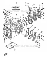 CYLINDER / CRANKCASE for Yamaha 20 1990