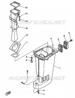 UPPER CASING for Yamaha 20 1990