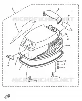 TOP COWLING for Yamaha 25 1998