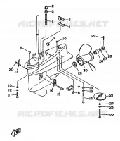 LOWER CASING & DRIVE 2 for Yamaha 30 1986