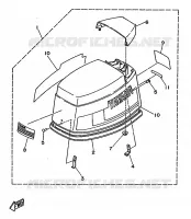 TOP COWLING for Yamaha 30 1986