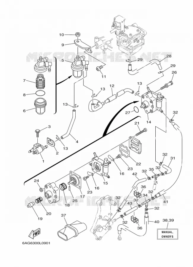 FUEL TANK Yamaha OUTBOARD ENGINES 20hp (14.7kW) 2012 F20  F20LPHA