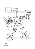 UPPER CASING AND BRACKET for Yamaha 4 2002