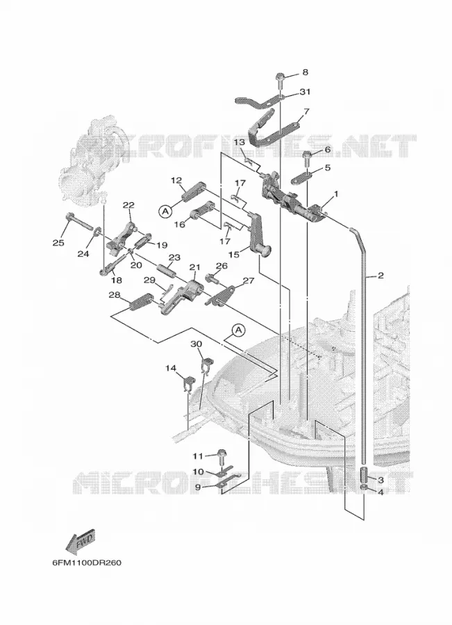 THROTTLE CONTROL 2 Yamaha OUTBOARD ENGINES 25hp (18.4kW) 2019 F25  F25GETL