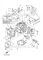 CYLINDER / CRANKCASE 1 for Yamaha FT25 2002