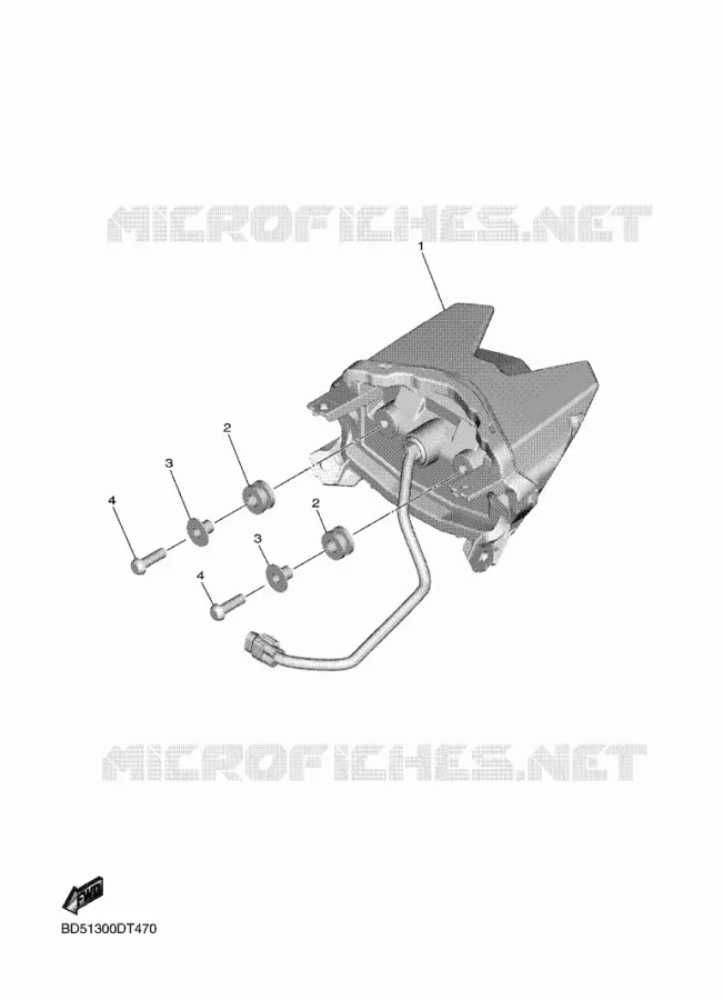TAIL LIGHT Yamaha MOTO 900 2019 NIKEN  MXT850D