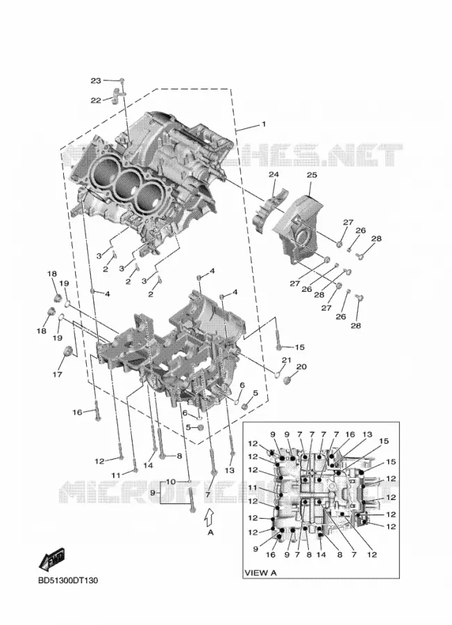 CRANKCASE Yamaha MOTO 900 2019 NIKEN  MXT850D