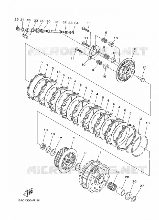 STARTER CLUTCH Yamaha MOTO 900 2019 TRACER  MTT850