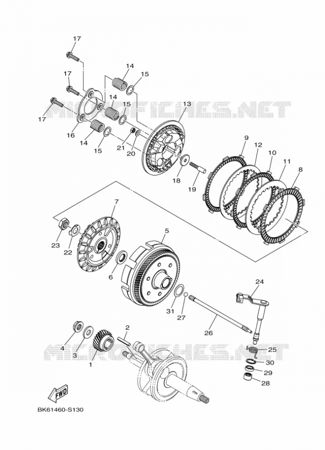 STARTER CLUTCH Yamaha MOTO 125 2019 R125  YZF125-A