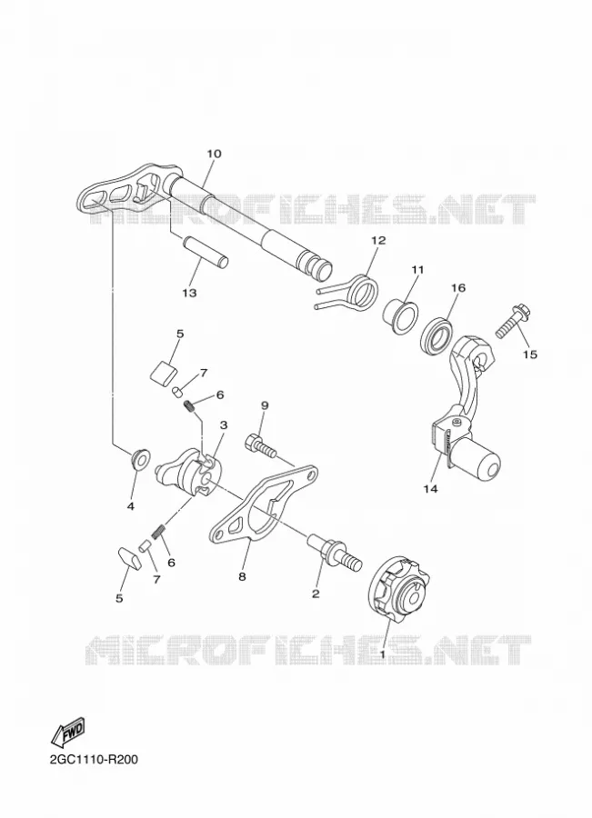 GEAR SHIFT SHAFT / LEVER Yamaha MOTO 450 2019 WRF  WR450F