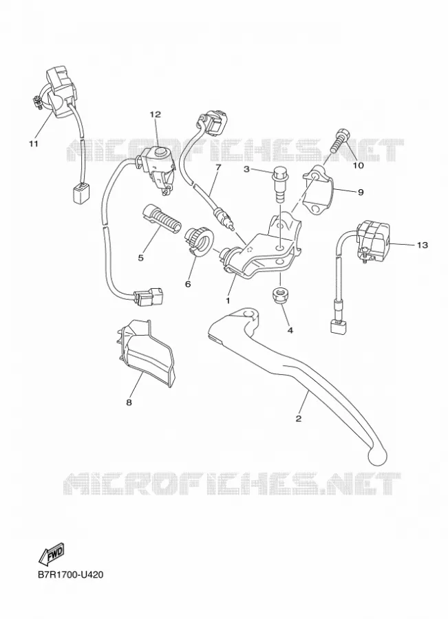 SWITCH / LEVER Yamaha MOTO 450 2019 WRF  WR450F