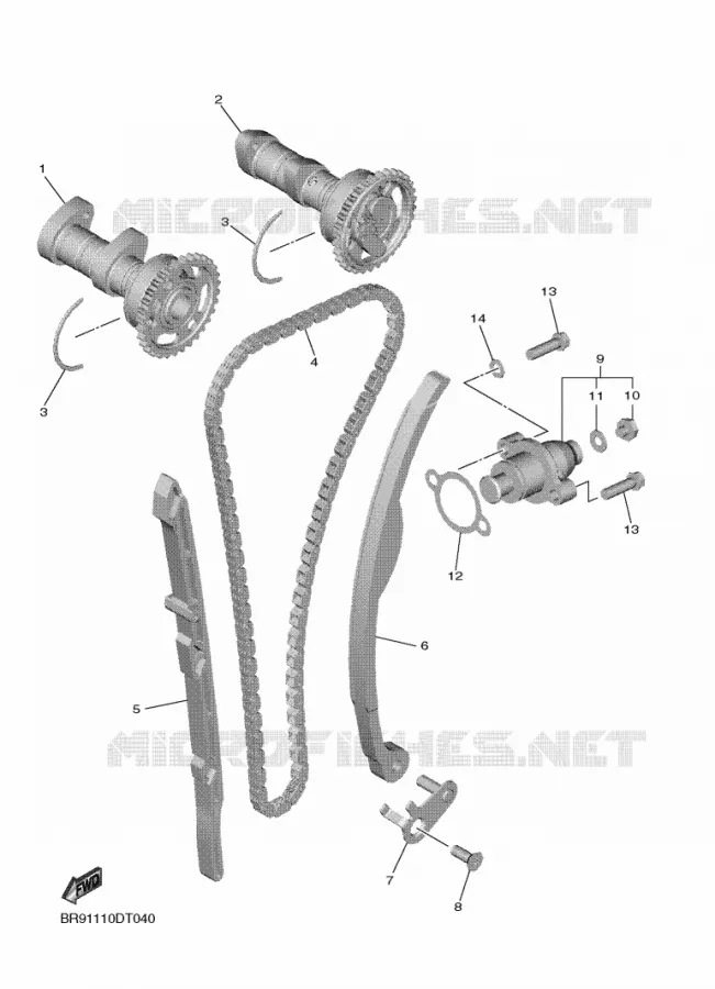 CAMSHAFT / TIMING CHAIN Yamaha MOTO 450 2019 YZF  YZ450F
