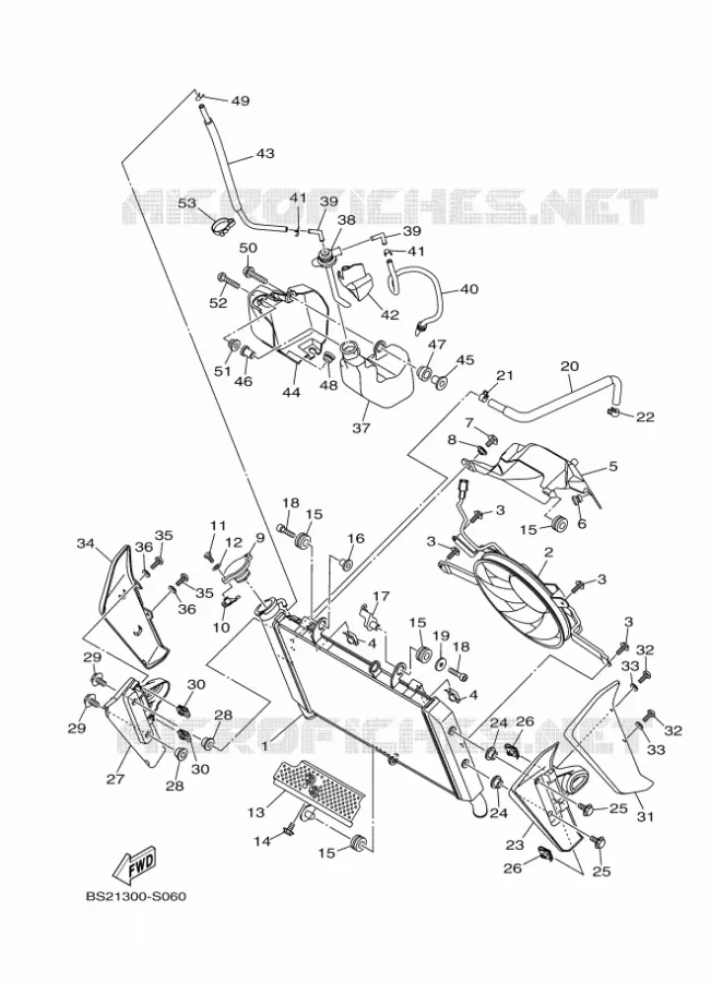 RADIATOR / HOSES Yamaha MOTO 900 2019 MT  MTN850-A
