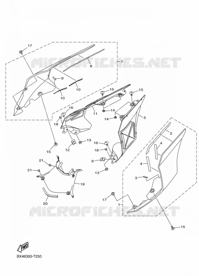 SIDE COVER Yamaha MOTO 1000 2019 R1  YZF-R1
