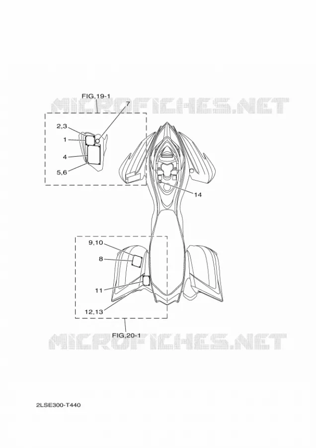 STICKER / LABEL 1 Yamaha QUAD 700 2019 RAPTOR  YFM70RSBK