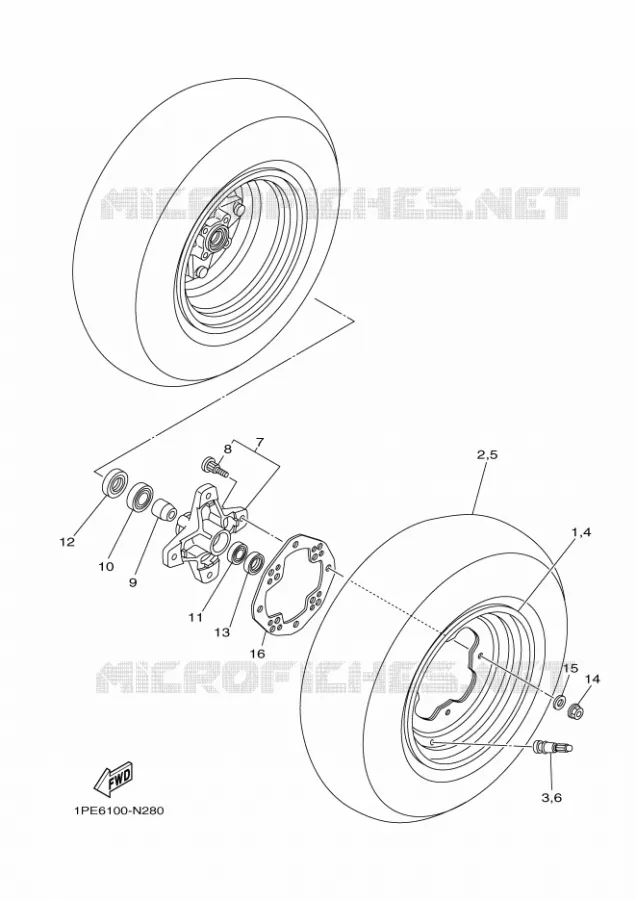 FRONT WHEEL Yamaha QUAD 700 2019 RAPTOR  YFM70RSXK
