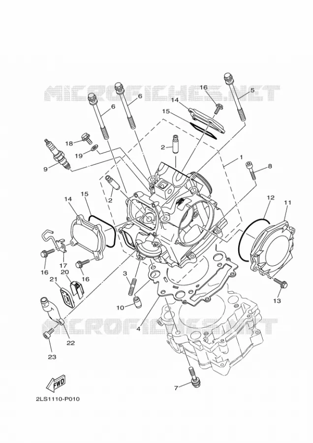 CYLINDER HEAD  Yamaha QUAD 700 2019 RAPTOR  YFM70RSSK