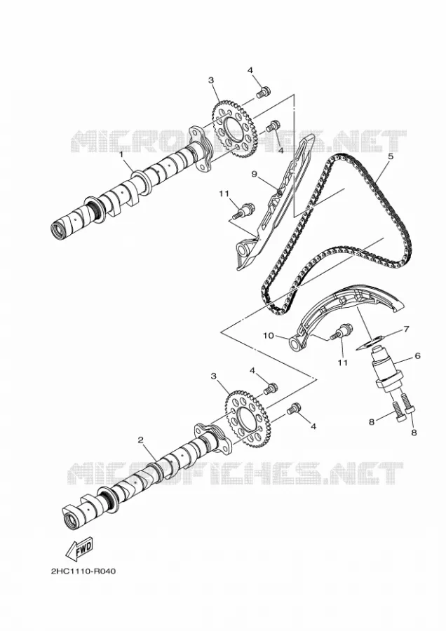 CAMSHAFT / TIMING CHAIN Yamaha SIDE BY SIDE 1000 2019 YXZ  YXZ1000ETS/YXZ10YESKL