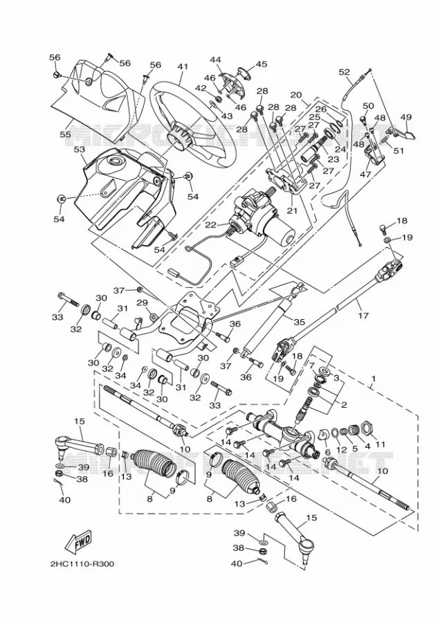 STEERING Yamaha SIDE BY SIDE 1000 2019 YXZ  YXZ1000E