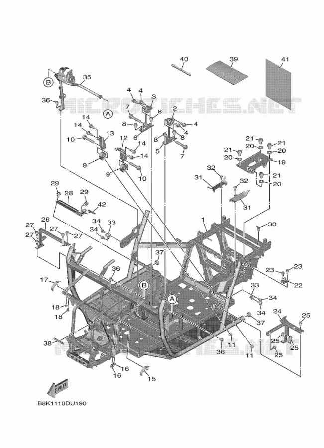 FRAME Yamaha SIDE BY SIDE 850 2019 WOLVERINE  YXE850ENS/YXE85WPLK