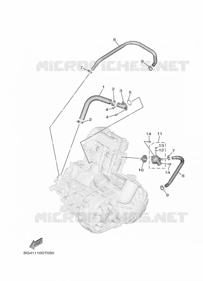 WATERPUMP / HOSES Yamaha SIDE BY SIDE 850 2019 WOLVERINE  YXE850ENS/YXE85WPLK