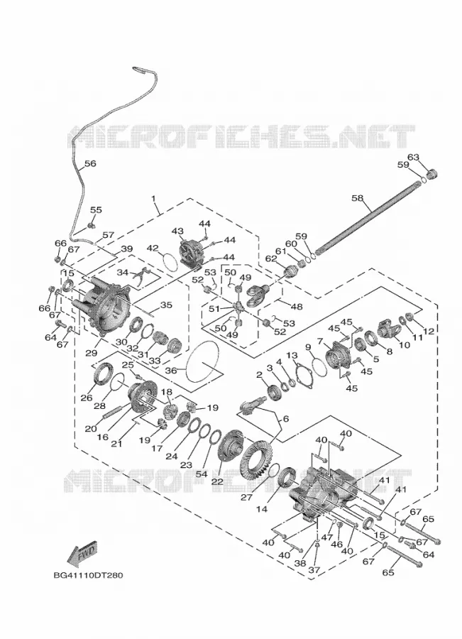 FRONT DIFFERENTIAL Yamaha SIDE BY SIDE 850 2019 WOLVERINE  YXE850ENS/YXE85WPLK