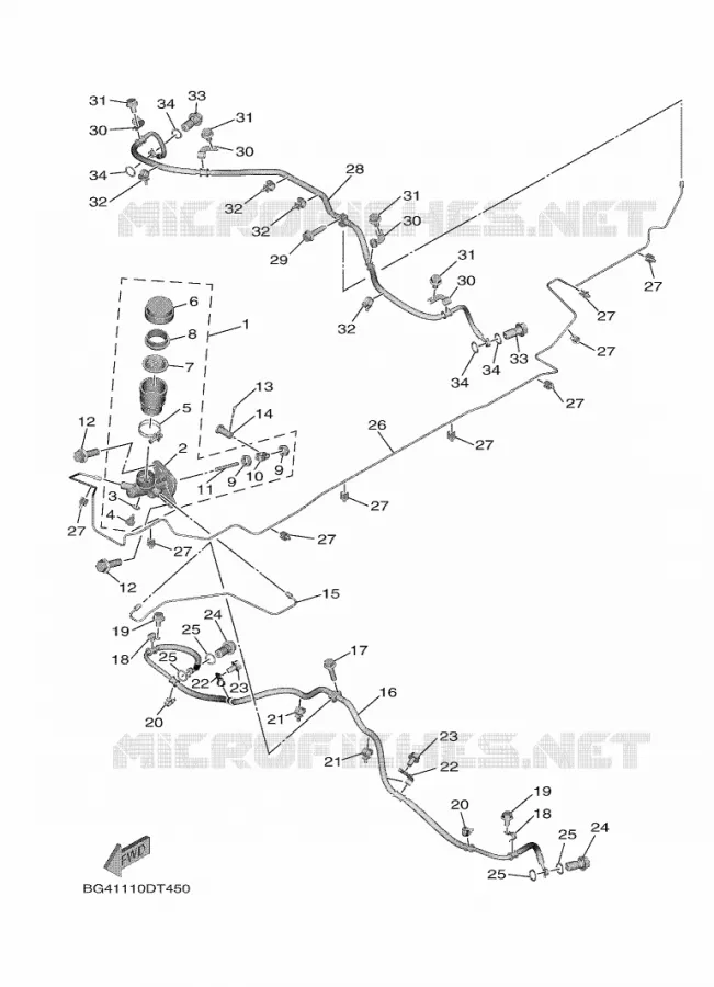 MASTER CYLINDER Yamaha SIDE BY SIDE 850 2019 WOLVERINE  YXE850ENS/YXE85WPLK