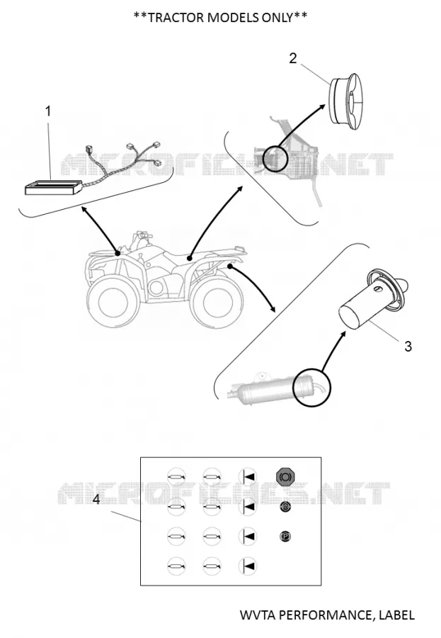 WVTA PERFORMANCE, LABEL Yamaha QUAD 450 2019 KODIAK  YFM450FWB/YFM45KDXK