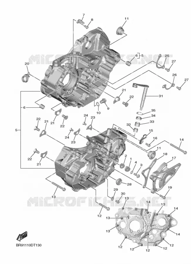 CRANKCASE Yamaha MOTO 450 2020 YZF  YZ450F