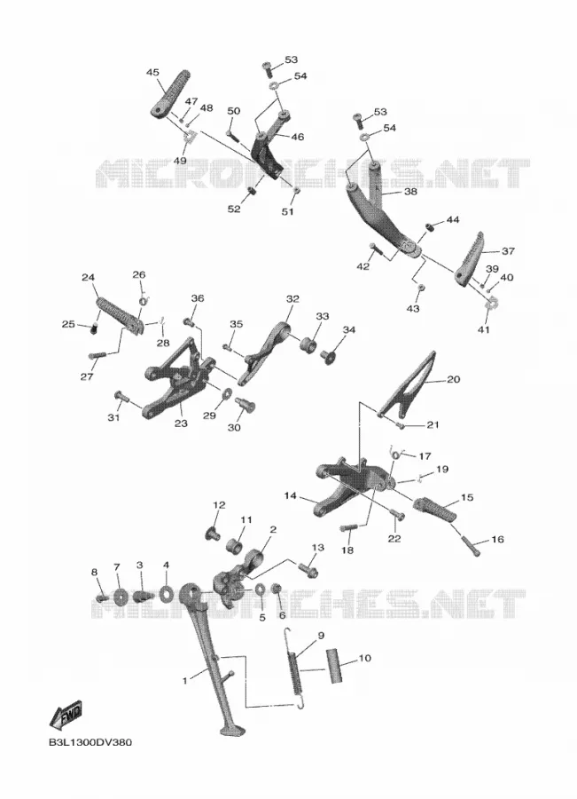 STAND / FOOTREST Yamaha MOTO 1000 2020 R1  YZF1000